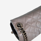 tricolor Iridescent calfskin country chic flap