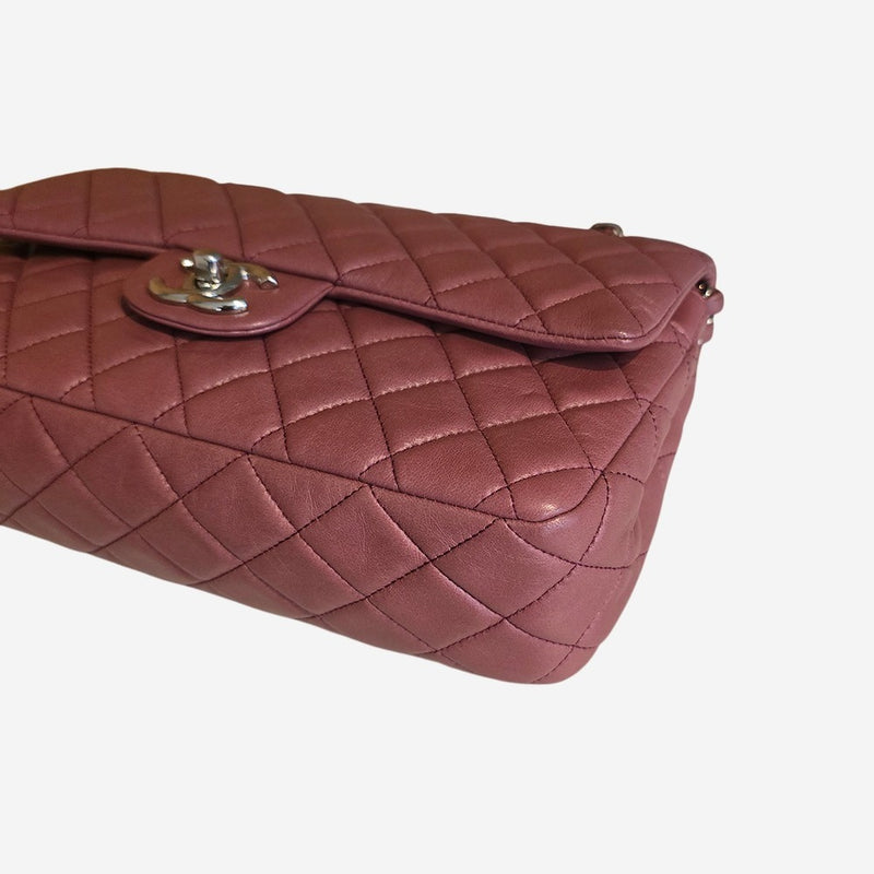 Rose Fonce CLASSIC DOUBLE FLAP MEDIUM