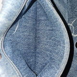 20B large denimblå single flap