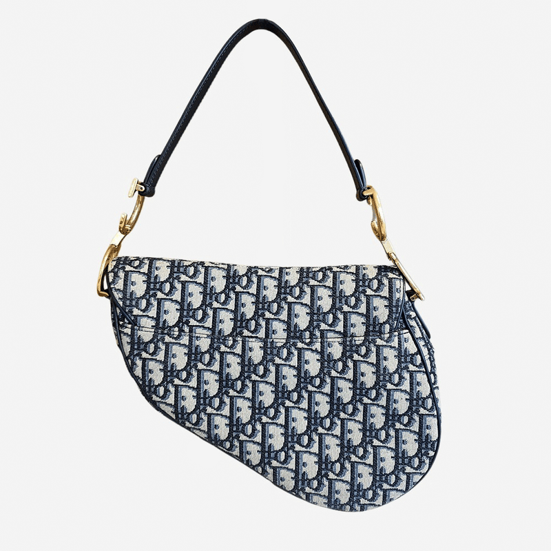 Oblique Jacquard saddle bag