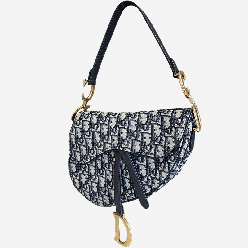 Oblique Jacquard saddle bag