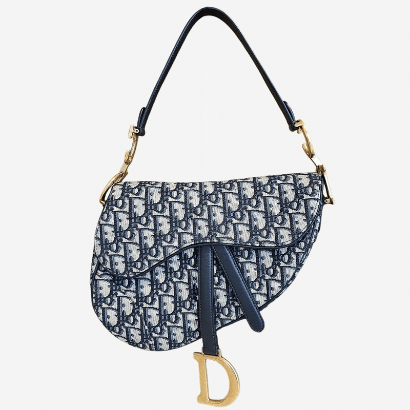 Oblique Jacquard saddle bag