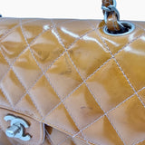 ORANGE PATENT CLASSIC FLAP SMALL taske fra brand: CHANEL - We Do Vintage