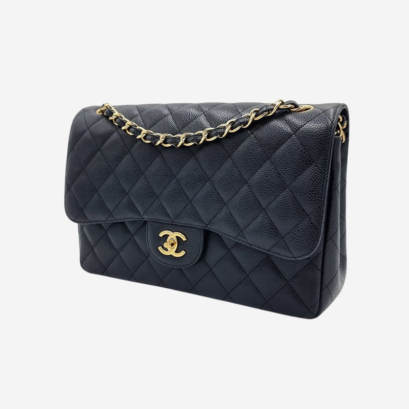 LARGE SORT CAVIAR CLASSIC DOUBLE FLAP taske fra brand: CHANEL - We Do Vintage