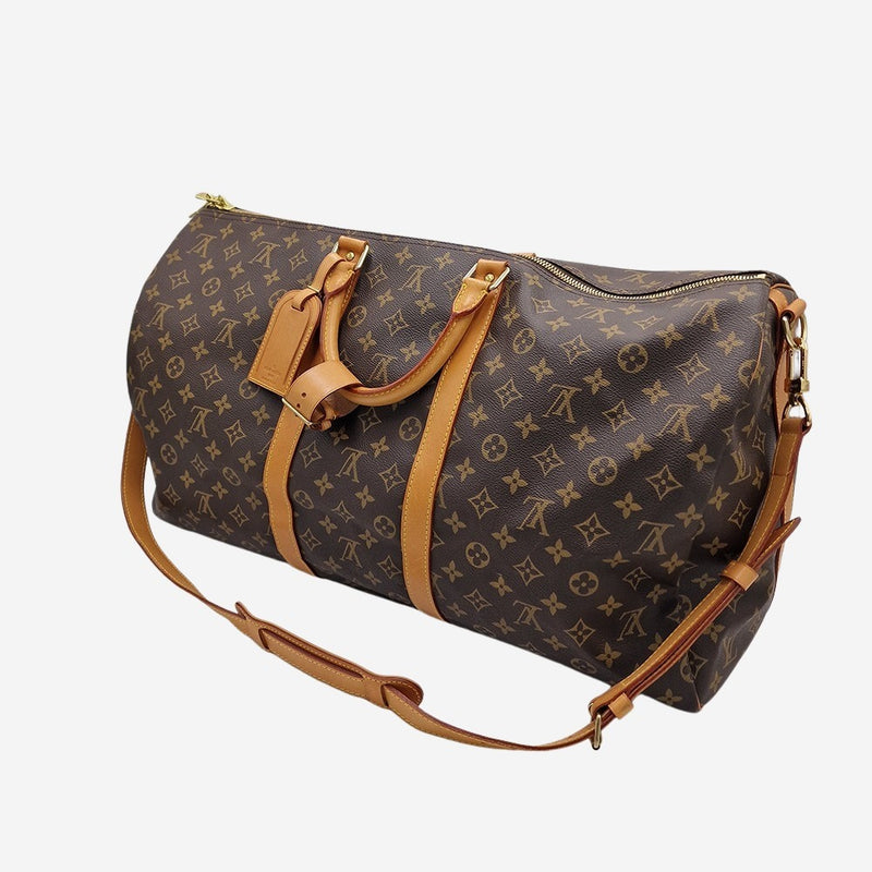 MONOGRAM CANVAS KEEPALL 55 BANDOULIERE taske fra brand: LOUIS VUITTON - We Do Vintage